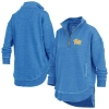 Pressbox Royal Pitt Panthers Northfork Sojourn Poncho Quarter-zip Sweatshirt In Blue