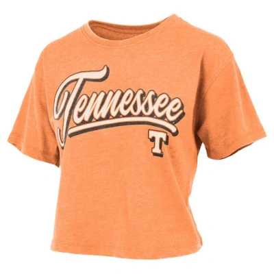 Pressbox Tennessee Orange Tennessee Volunteers Team Script Harlow Vintage Waist Length T-shirt