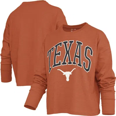 Pressbox Texas Orange Texas Longhorns Motley Boxy Waist-length Long Sleeve T-shirt