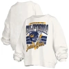 Pressbox White Cal Bears Oversized Janice Retro Waist-length Pullover Sweatshirt In White