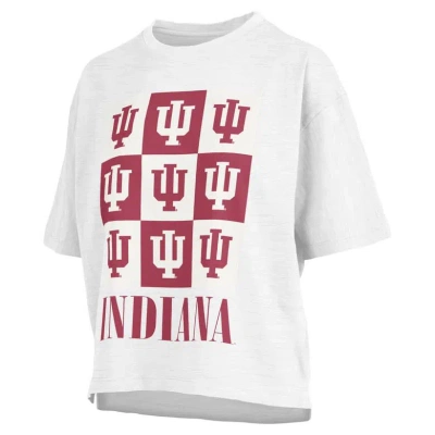 Pressbox White Indiana Hoosiers Motley Crew Andy Waist Length Oversized T-shirt