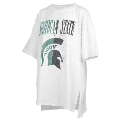 Pressbox White Michigan State Spartans Lickety-split Oversized T-shirt