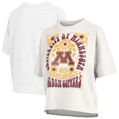 Pressbox White Minnesota Golden Gophers Harmony Oversized Slub T-shirt