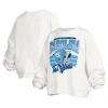 Pressbox White North Carolina Tar Heels Janice Retro Logo Oversized Pullover Sweatshirt In White