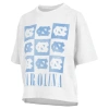 Pressbox White North Carolina Tar Heels Motley Crew Andy Waist Length Oversized T-shirt In White