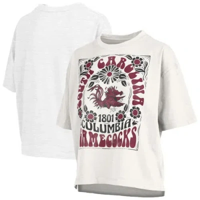 Pressbox White South Carolina Gamecocks Harmony Oversized T-shirt
