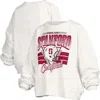 Pressbox White Stanford Cardinal Oversized Janice Retro Waist-length Pullover Sweatshirt In Multi