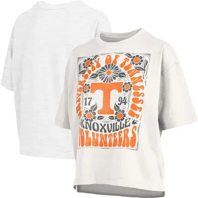 Pressbox White Tennessee Volunteers Harmony Oversized T-shirt In Gray