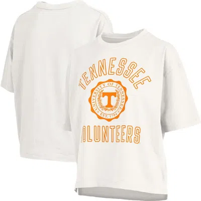 Pressbox White Tennessee Volunteers Motley Crew Bishop Waist Length Oversized Slub T-shirt
