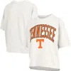Pressbox Women's White Tennessee Volunteers Nelson Arch Over Logo Waist Length Oversized Slub T-shirt In White