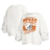Pressbox White Texas Longhorns Janice Retro Logo Oversized Pullover Sweatshirt In White