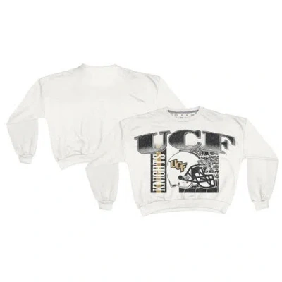 Pressbox White Ucf Knights Oversized Janice Retro Waist-length Sweatshirt