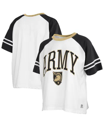 Pressbox Women's Army Black Knights Colorblock Oversized T-shirt In White