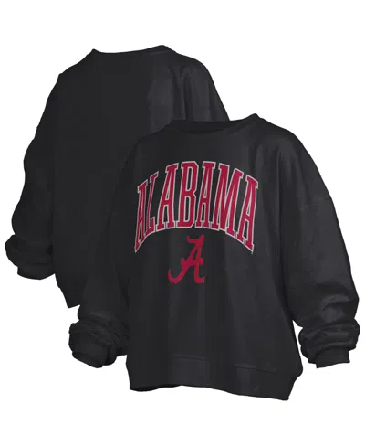 Pressbox Women's Black Alabama Crimson Tide Plus Size Nelson Janise Sweatshirt In Blue