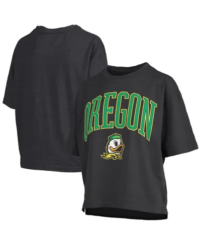 Pressbox Women's Black Oregon Ducks Nelson T-shirt In Blue