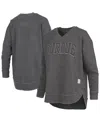 Pressbox Black Purdue Boilermakers Westin Poncho V-neck Pullover Sweatshirt In Gray