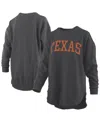 Pressbox Black Georgia Bulldogs Melange Poncho Vintage Fleece Long Sleeve Pullover Sweatshirt In Black
