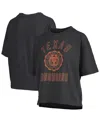 Pressbox Black Texas Longhorns Motley Crew Bishop Waist Length Oversized Slub T-shirt In Black