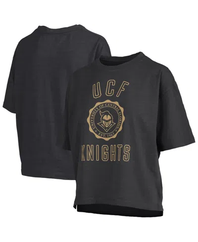Pressbox Women's Black Ucf Knights Motley Crew Bishop Waist Length Oversized Slub T-shirt In Multi