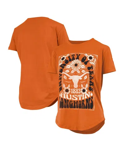 Pressbox Women's Burnt Orange Texas Longhorns Irvine Floral Team Colorâ T-shirt