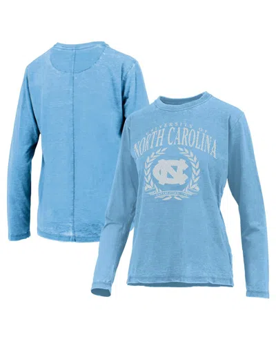 Pressbox Women's Carolina Blue North Carolina Tar Heels Chandler Olive Leaf Arch Long Sleeve T-shirt In Light Blue