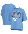 Pressbox Women's Carolina Blue North Carolina Tar Heels Nelson Arch Over Logo Waist Length Oversized Slub T-s In Light Blue