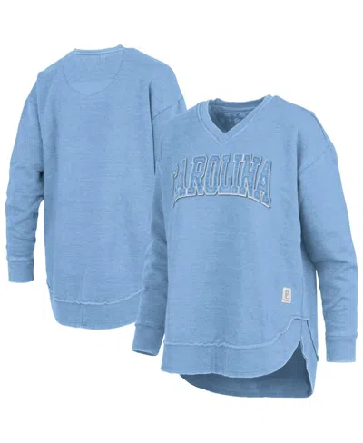 Pressbox Women's Carolina Blue North Carolina Tar Heels Westin Poncho V-neck Pullover Sweatshirt
