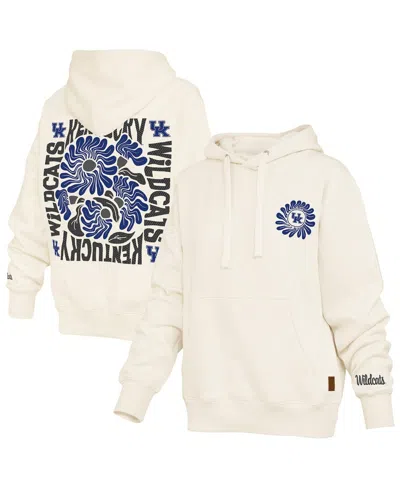 Pressbox Women's Cream Kentucky Wildcats Elena Janise Hoodie In White