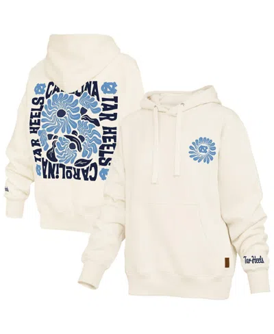 Pressbox Women's Cream North Carolina Tar Heels Elena Janise Hoodie In White