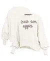 Pressbox Women's Cream Texas A&m Aggies Chelsea Oversized Pullover Sweatshirt In White