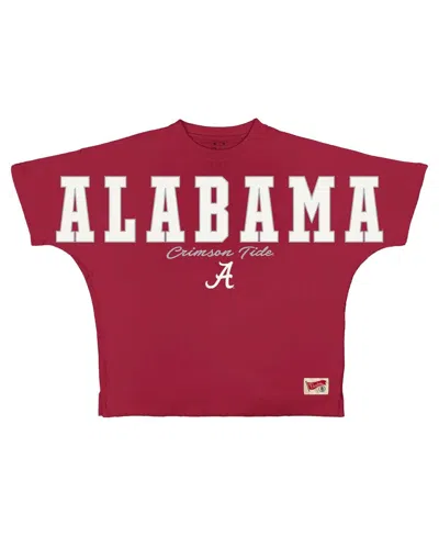 Pressbox Women's Crimson Alabama Crimson Tide Flannigan Oversized T-shirt In Red