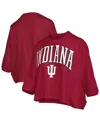 Pressbox Women's Crimson Indiana Hoosiers Midi Arch Over Logo Oversized T-shirt In Red