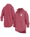 Pressbox Crimson Indiana Hoosiers Northfork Sojourn Poncho Quarter-zip Sweatshirt In Red