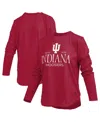 Pressbox Women's Crimson Indiana Hoosiers Silver On Long Sleeve T-shirt In Red