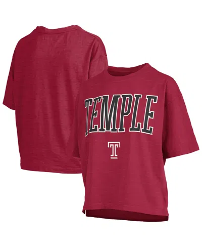 Pressbox Women's Crimson Temple Owls Nelson T-shirt In Red