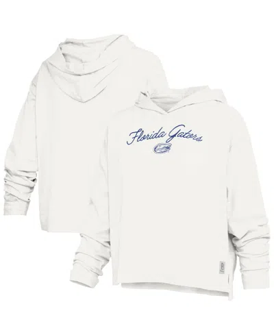 Pressbox Women's Florida Gators Faye Long Sleeve Hooded Slub T-shirt In White