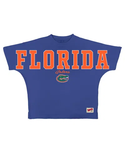 Pressbox Women's Florida Gators Flannigan Oversized Graphic T-shirt In Blue