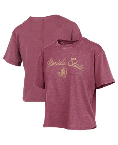 Pressbox Women's Ga Crewneck Vintage Graphic T-shirt In Garnet