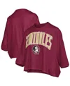 Pressbox Women's Garnet Florida State Seminoles Midi Arch Over Logo Oversized T-shirt In Burgundy