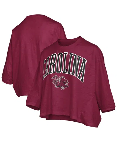 Pressbox Women's Garnet South Carolina Gamecocks Midi Arch Over Logo Oversized T-shirt In Burgundy