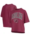 Pressbox Women's Garnet South Carolina Gamecocks Nelson Arch Over Logo Waist Length Oversized Slub T-shirt