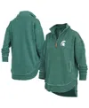 Pressbox Green Michigan State Spartans Northfork Sojourn Poncho Quarter-zip Sweatshirt In Green