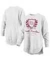 Pressbox Women's Heather Gray South Carolina Gamecocks Field Day Melange Poncho Pullover Sweatshirt In Gray