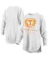 Pressbox Heather Gray Tennessee Volunteers Field Day Melange Poncho Pullover Sweatshirt In Gray