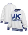 Pressbox Women's Heather Gray/royal Kentucky Wildcats Endzone Crewneck Sweatshirt In Multi