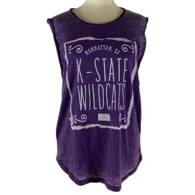 Pressbox Women's Kansas State University Ruffy Tank In Purple