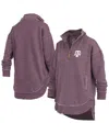 Pressbox Maroon Texas A&m Aggies Northfork Sojourn Poncho Quarter-zip Sweatshirt In Burgundy