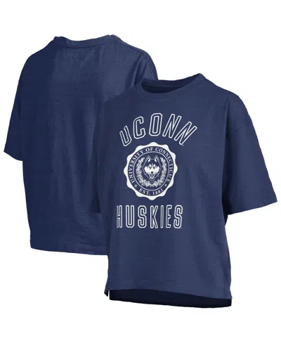 Pressbox Women's Motley Crew Bishop Oversized Slub T-shirt In Navy