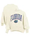Pressbox Natural Florida Gators Oversized Waist-length Crewneck Sweatshirt In White