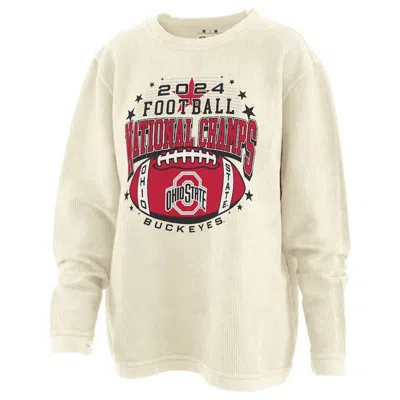 Pressbox Women's Natural Ohio State Buckeyes Tee In Ivory In White